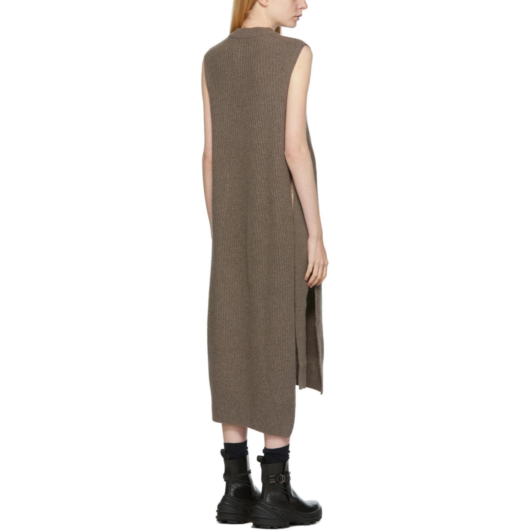 Purchase (Women) Moncler FW21 Hyke Sleeveless Knit Maxi Dress Mud Brown. G209K9L00001M1213261