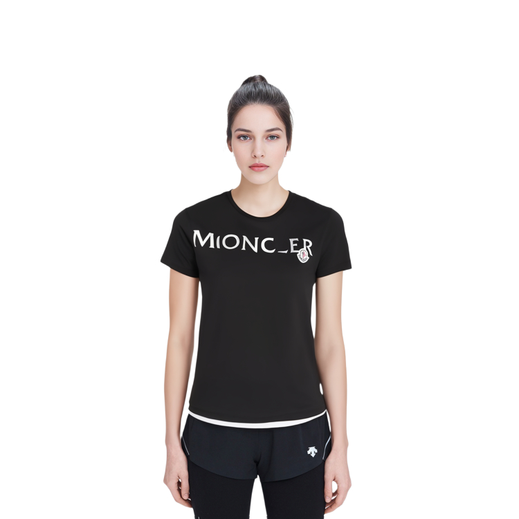 (Women) Moncler FW21 Logo Print Black Short Sleeve T-Shirt. G20938C00024829FB999 圖 3