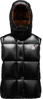 (W) Moncler FW21 Vest Luzule Hitam dengan Hoodie Lepas untuk Musim Ski. G20931A0009968950999 Buy (W) Moncler FW21 Vest Luzule Hitam dengan Hoodie Lepas untuk Musim Ski. G20931A0009968950999