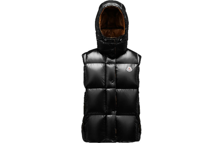 Order (W) Moncler FW21 Vest Luzule Hitam dengan Hoodie Lepas untuk Musim Ski. G20931A0009968950999