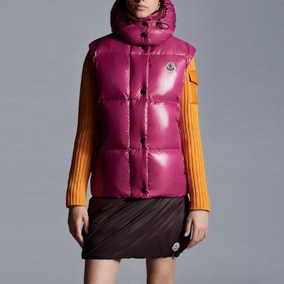 (Women) Moncler FW21 Luzule Logo Down Puffer Vest Amaranth Red. G20931A0009968950550 Shop (Women) Moncler FW21 Luzule Logo Down Puffer Vest Amaranth Red. G20931A0009968950550