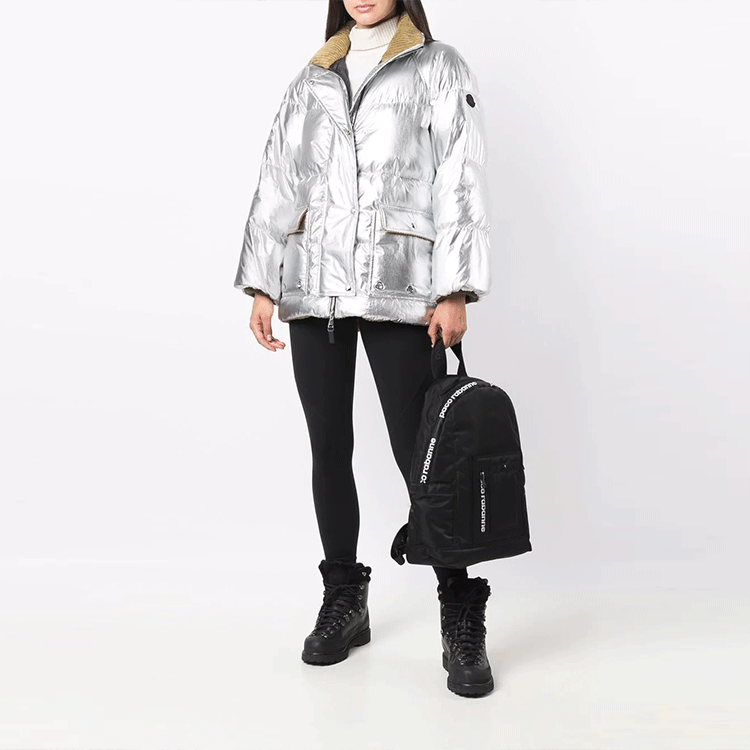 (Women) Moncler FW21 Metallic Silver Slim Fit Down Jacket Winter G20941A00011M1227 圖 4