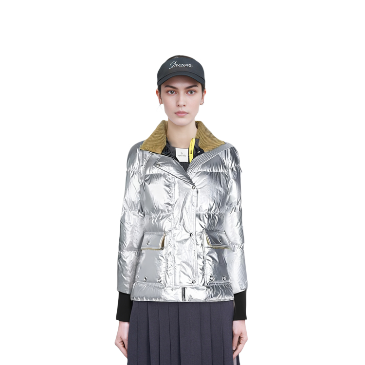 (Women) Moncler FW21 Metallic Silver Slim Fit Down Jacket Winter G20941A00011M1227 圖 7