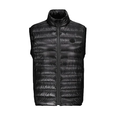 (Women) Moncler FW21 Spicules Logo Down Vest Black. G20931A00123539WF999