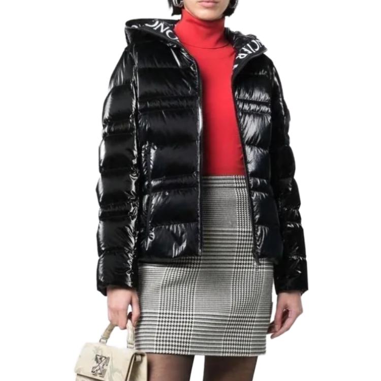 Purchase (W) Moncler FW21 Tharon 黑色連帽羽絨外套 冬季短款大衣 1A0001953A3H999