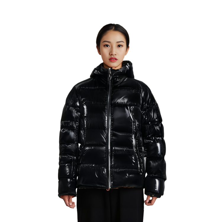 Sizing (W) Moncler FW21 Tharon 黑色連帽羽絨外套 冬季短款大衣 1A0001953A3H999