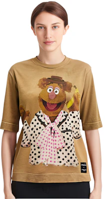 (W) Moncler FW21 Camiseta Beige Gráfica The Muppets Crewneck G20948C00003829JS220 Lookbook (W) Moncler FW21 Camiseta Beige Gráfica The Muppets Crewneck G20948C00003829JS220