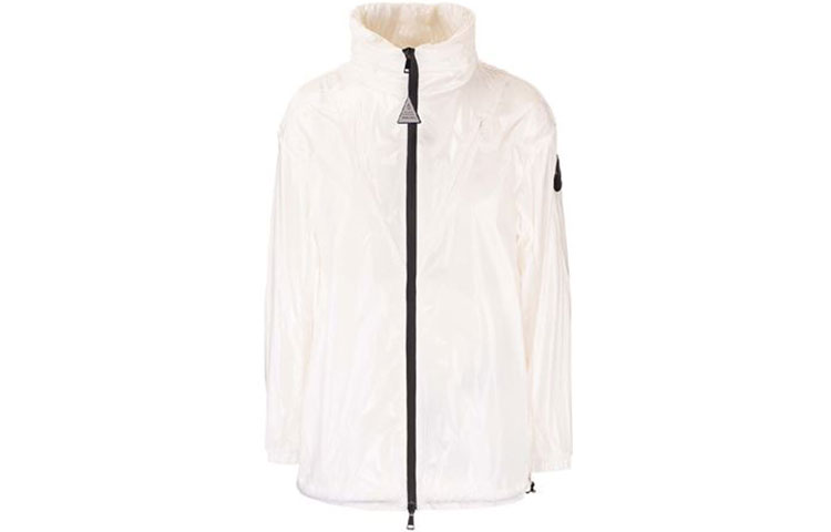(Women) Moncler FW21 White Zip-Up Jacket with Sleeve Logo Patch 1A75210539FT034 圖 2