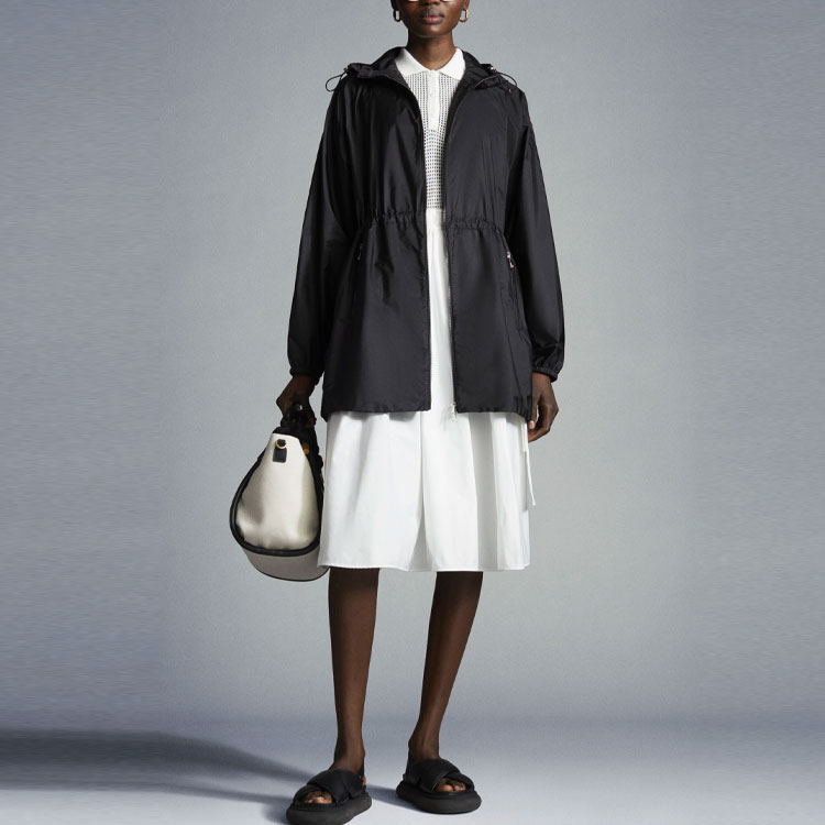 Lookbook (W) Moncler FW22 블랙 후디 벨트 윈드브레이커 자켓 H10931A0011754155999