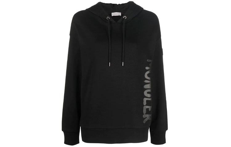 Order (W) Moncler FW22 Hoodie Sweatshirt Hitam Logo Print. H20938G00014809KF999