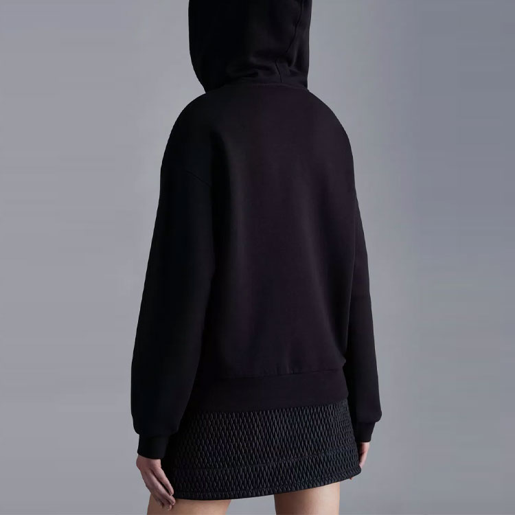 Shop (W) Moncler FW22 Hoodie Sweatshirt Hitam Logo Print. H20938G00014809KF999