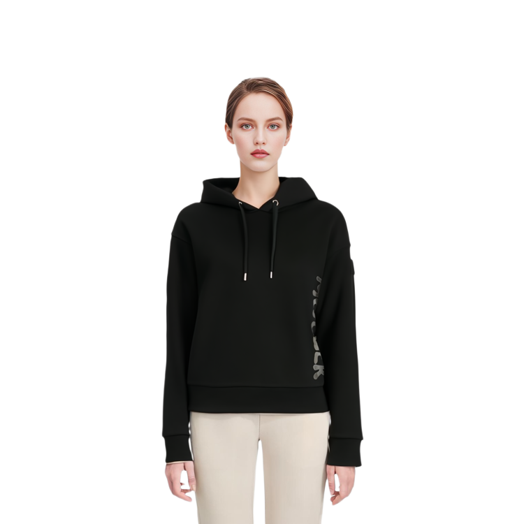 Purchase (W) Moncler FW22 Hoodie Sweatshirt Hitam Logo Print. H20938G00014809KF999