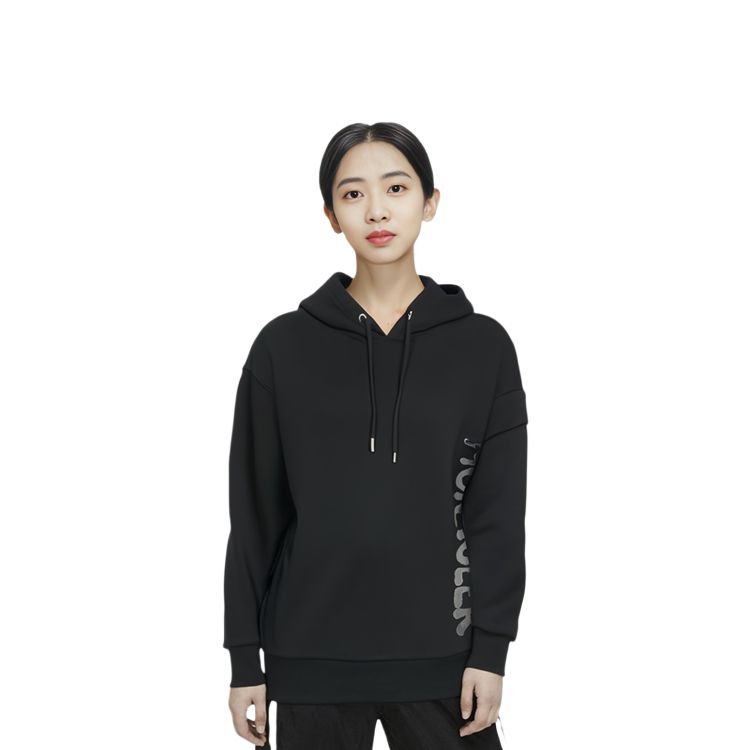 Details for (W) Moncler FW22 Hoodie Sweatshirt Hitam Logo Print. H20938G00014809KF999