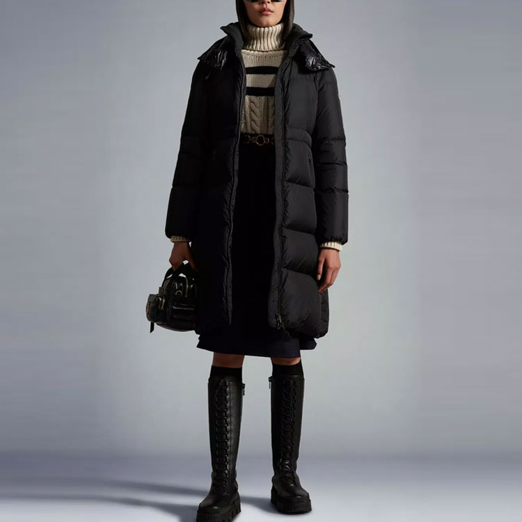 (Women) Moncler FW22  Black Mid-Length Down Jacket with Detachable Hood. H20931C0001253A5E999 圖 5
