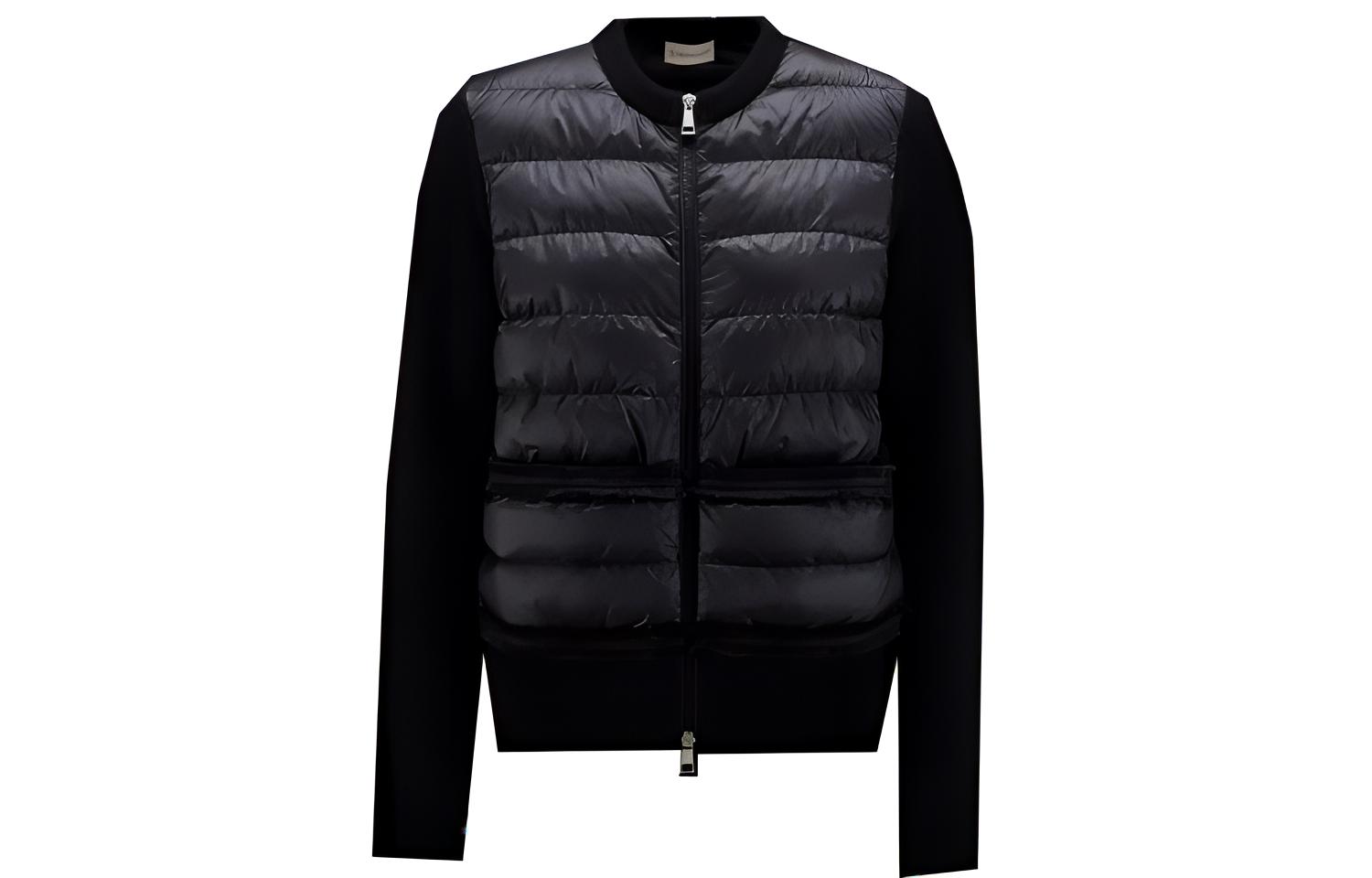 (Women) Moncler FW22  Black Quilted Down Jacket with Zipper Details. H20939B00006M1939999