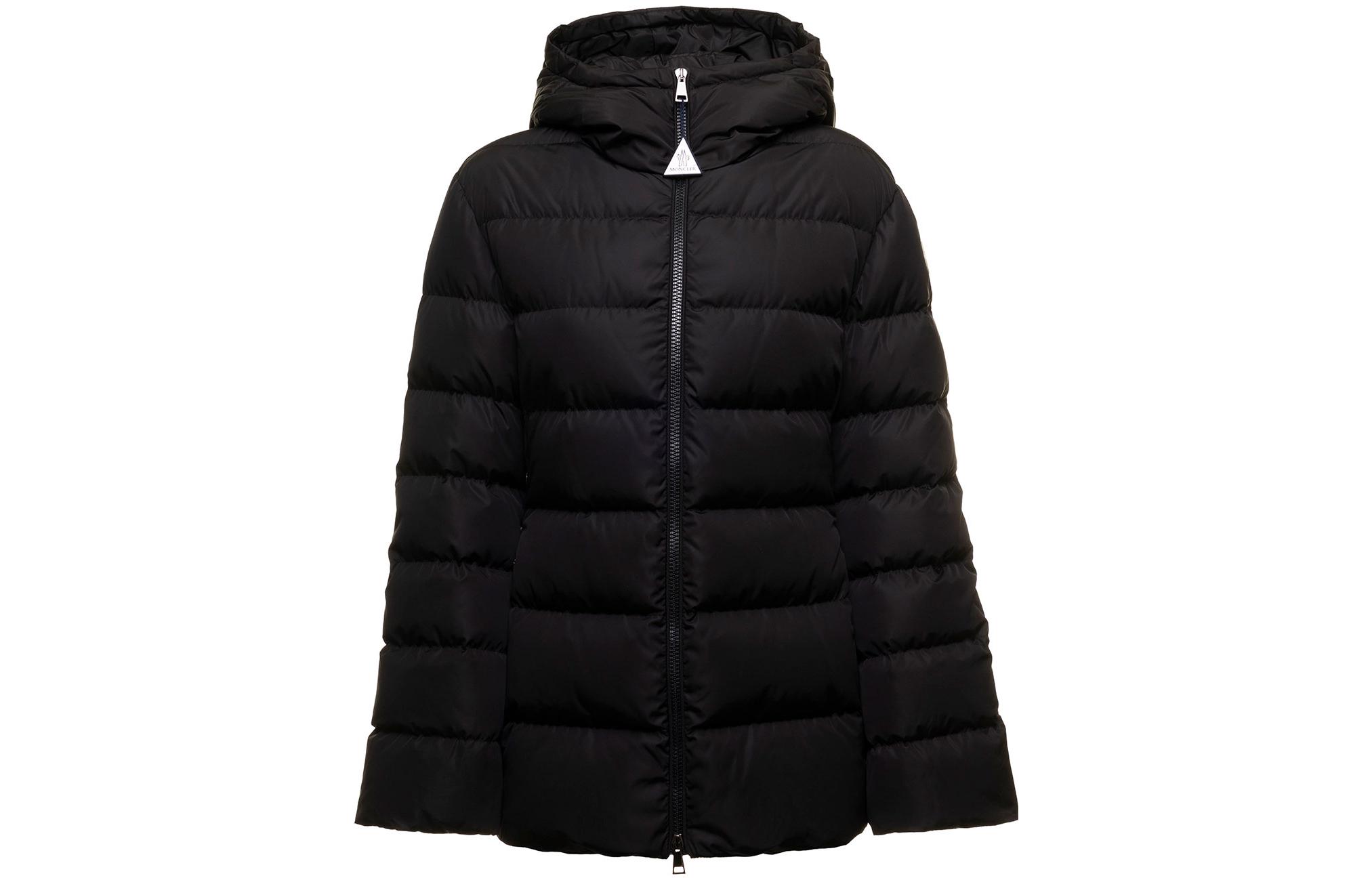 (Women) Moncler FW22  Black Solid Color Hooded Zip Down Jacket. H209311A00116539ZD999 圖 2