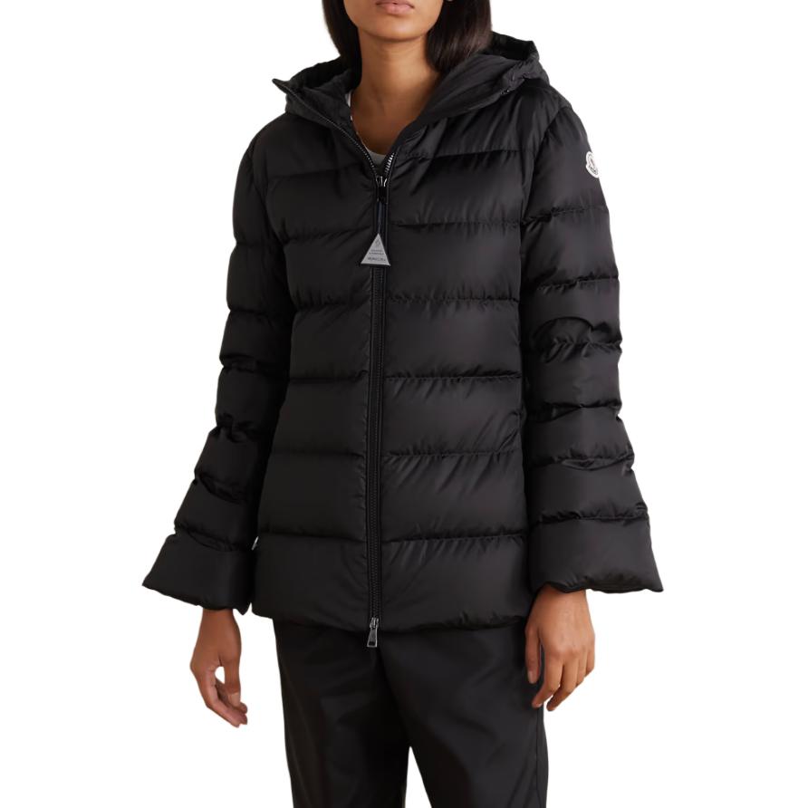 (Women) Moncler FW22  Black Solid Color Hooded Zip Down Jacket. H209311A00116539ZD999 圖 5