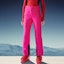 Purchase (Women) Moncler FW22 Color-Block High-Waisted Ski Pants Pink. H20982A000065961K555
