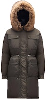 (Women) Moncler FW22 Green Hooded Down Coat with Logo and Multiple Pockets. H20931C00044539YH835 (Women) Moncler FW22 Green Hooded Down Coat with Logo and Multiple Pockets. H20931C00044539YH835