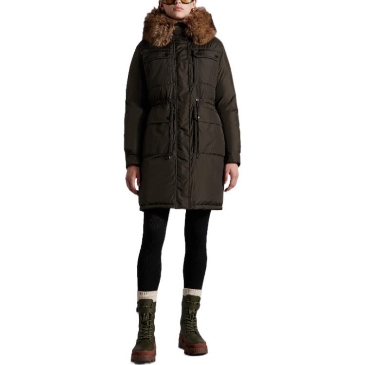 Shop (W) Moncler FW22 綠色連帽羽絨外套附Logo及多口袋設計 H20931C00044539YH835