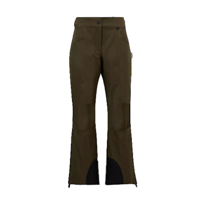 (Women) Moncler FW22 Green Solid Color Flared Casual Pants. H20982G00005549F983C