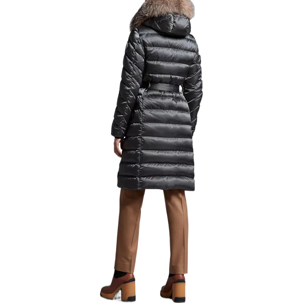 (Women) Moncler FW22  Grey Quilted Down Jacket with Frayed Collar. H20931C0006659685927 圖 4
