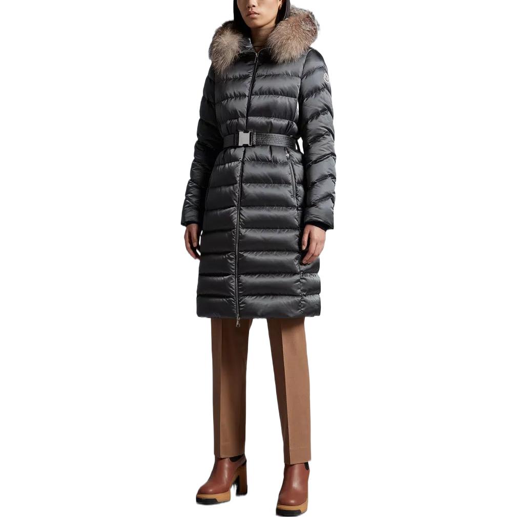 (Women) Moncler FW22  Grey Quilted Down Jacket with Frayed Collar. H20931C0006659685927 圖 5