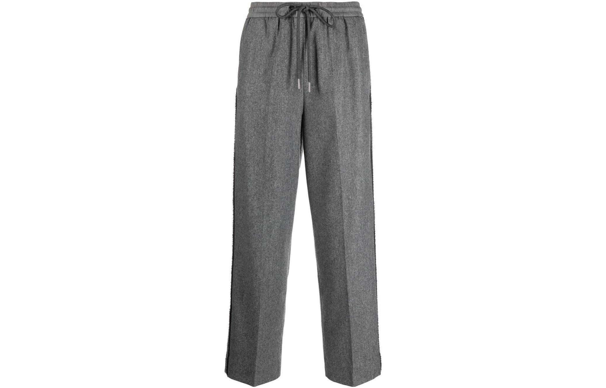 Order (Women) Moncler FW22  Grey Tailored Straight-Leg Cropped Casual Pants. H20932A0000754233935