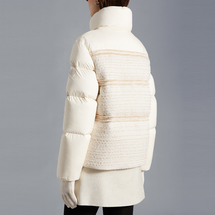 (Women) Moncler FW22  Ivory White Tweed Panel Short Down Jacket. H20931A000285964J080 圖 4