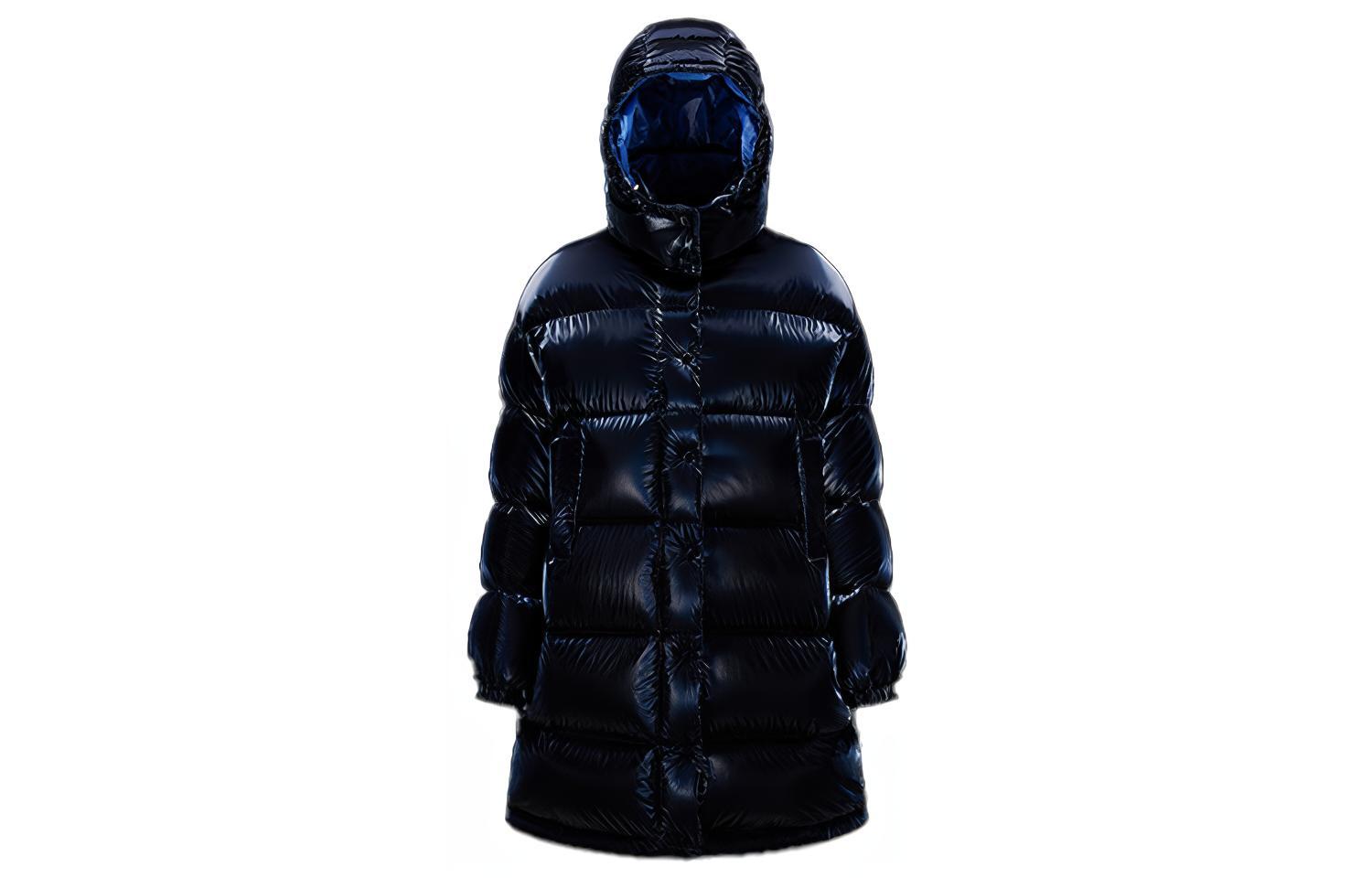 (Women) Moncler FW22  Long Shiny Down Jacket Deep Blue H20931C0007653A3H778 圖 2