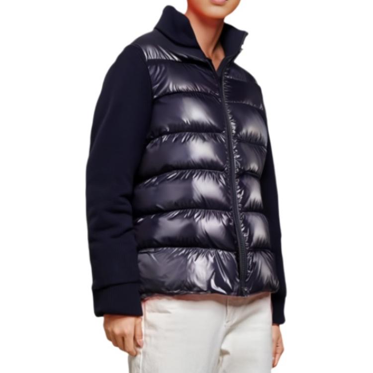 Shop (W) 몽클레르 FW22 네이비 마글리아 가디건 다운 재킷 지퍼 하이 칼라. H20939B00026M1131778