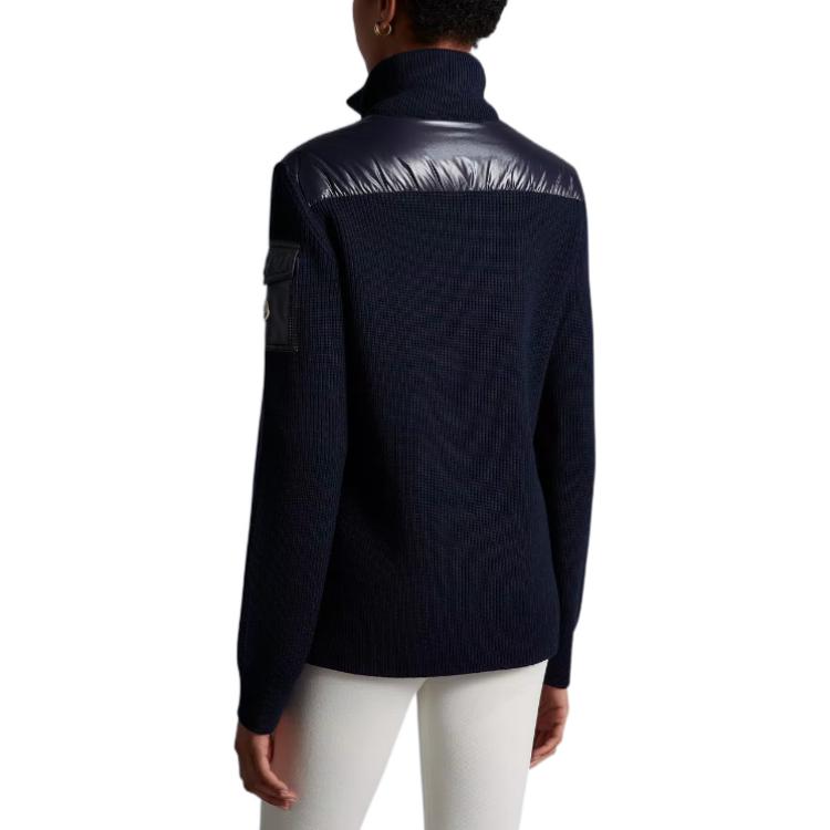 Details for (W) 몽클레르 FW22 네이비 마글리아 가디건 다운 재킷 지퍼 하이 칼라. H20939B00026M1131778