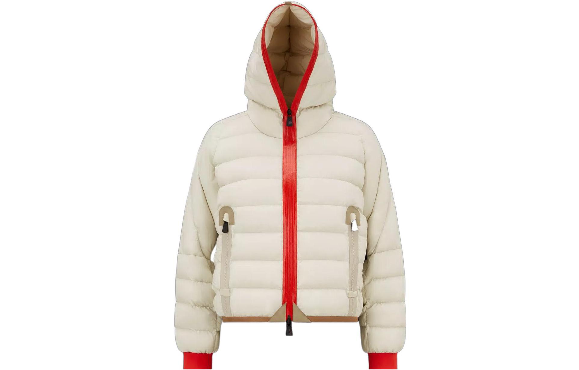 (Women) Moncler FW22  Off-White Hooded Zip Long Sleeve Down Jacket. H20981A0001153333
