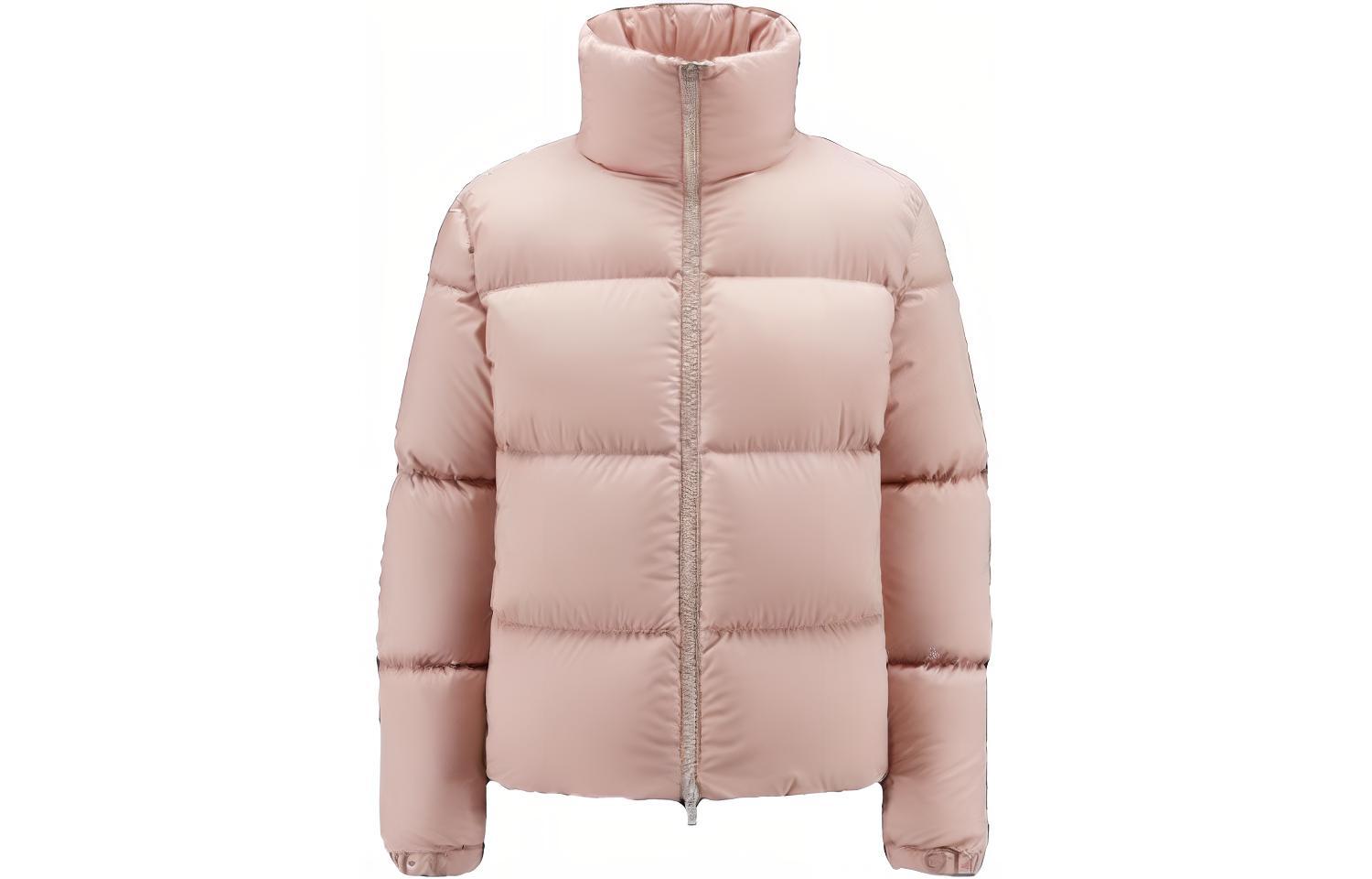 (Women) Moncler FW22  Short Down Jacket Pink with Logo Patch Winter Style. H20931A0003257613510