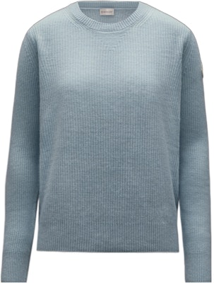 (W) モンクレール FW22 ソリッド シンプル クルーネック ウール セーター パウダーブルー. H10939C00014M1900709 Order (W) モンクレール FW22 ソリッド シンプル クルーネック ウール セーター パウダーブルー. H10939C00014M1900709