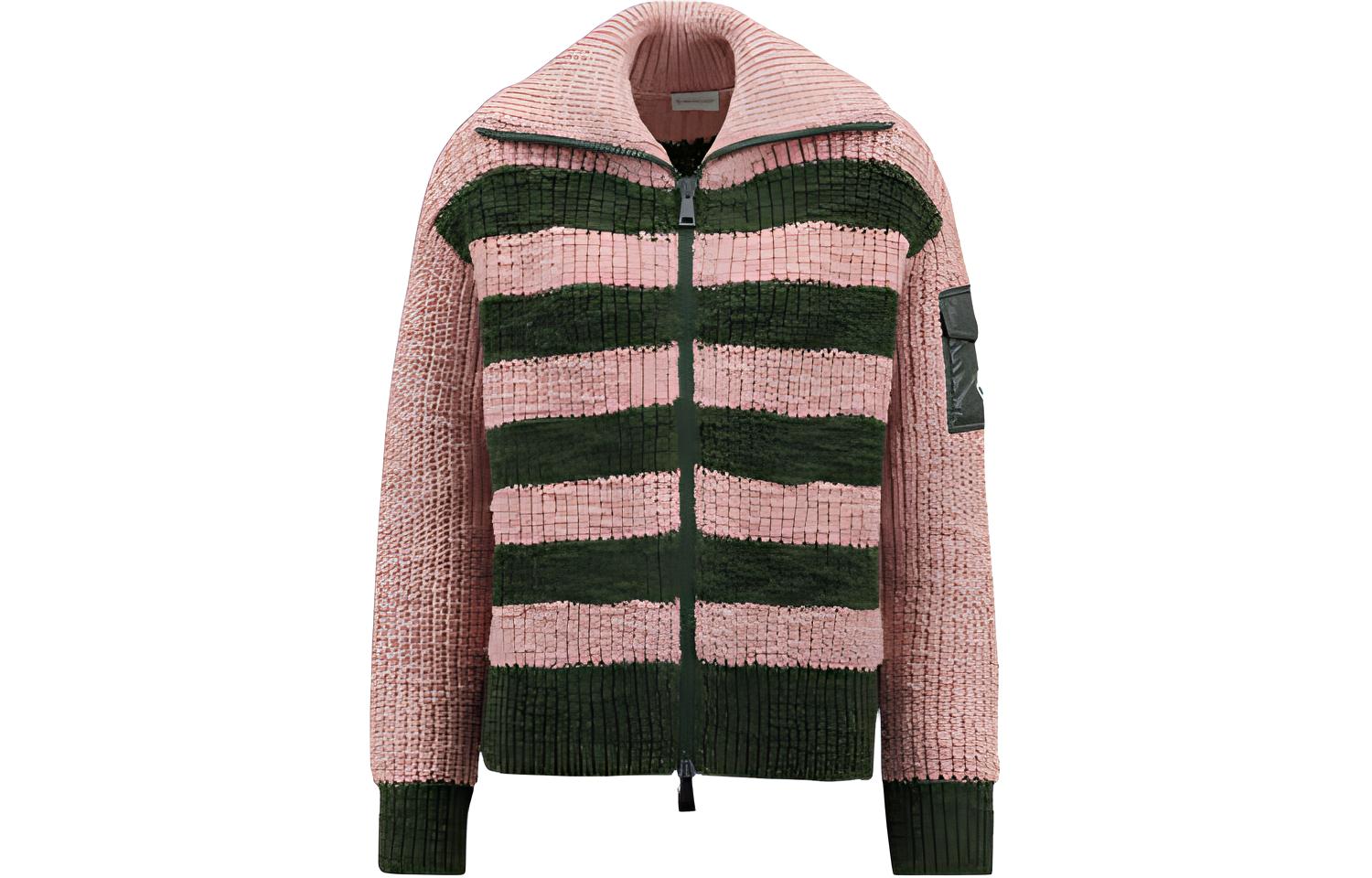 (Women) Moncler FW22  Striped Knit Sweater Pink H20939B00020M2151828