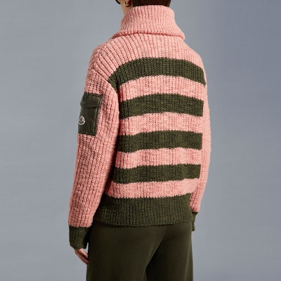 (W) モンクレール FW22 ストライプ ニット セーター ピンク H20939B00020M2151828 Shop (W) モンクレール FW22 ストライプ ニット セーター ピンク H20939B00020M2151828