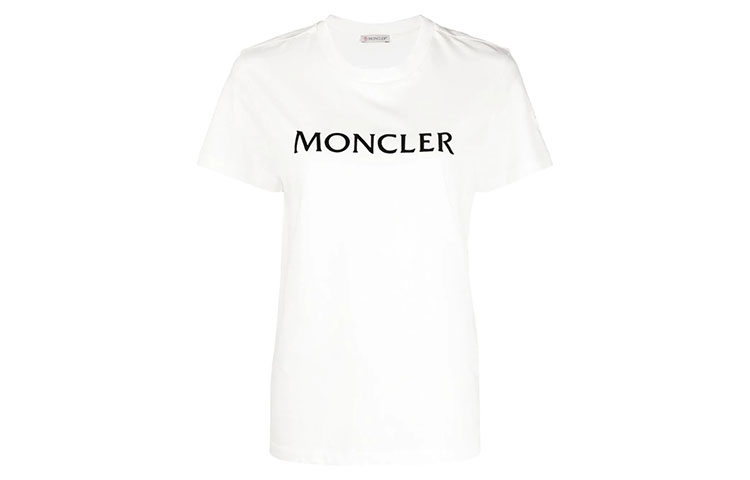 (Women) Moncler FW22  White Crew Neck Letter Print Slim Fit T-Shirt. H20938C00012829HP033 圖 2