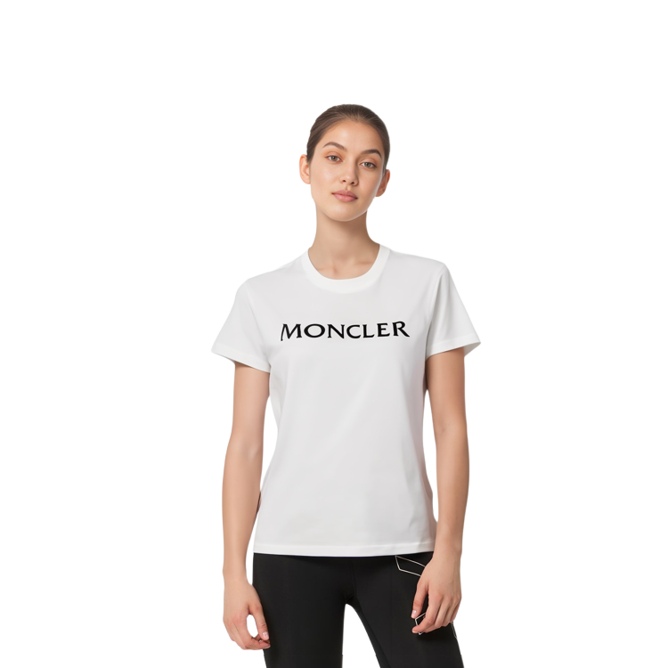 (Women) Moncler FW22  White Crew Neck Letter Print Slim Fit T-Shirt. H20938C00012829HP033 圖 3