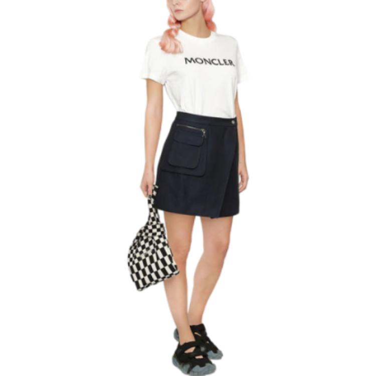 (Women) Moncler FW22  White Crew Neck Letter Print Slim Fit T-Shirt. H20938C00012829HP033 圖 4