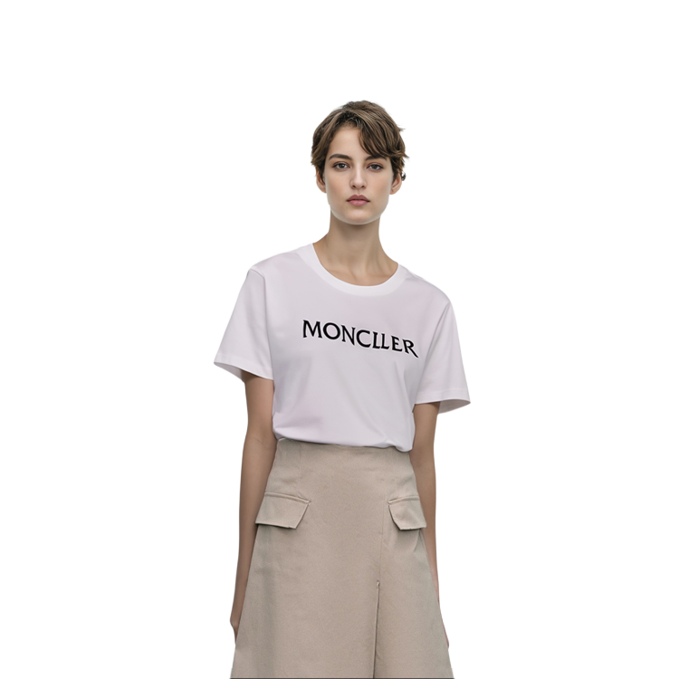 (Women) Moncler FW22  White Crew Neck Letter Print Slim Fit T-Shirt. H20938C00012829HP033 圖 9
