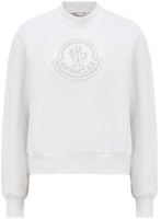 (Women) Moncler FW22 White Embroidered Logo Crewneck Pullover Sweatshirt. H20938G00028809KX001 (Women) Moncler FW22 White Embroidered Logo Crewneck Pullover Sweatshirt. H20938G00028809KX001
