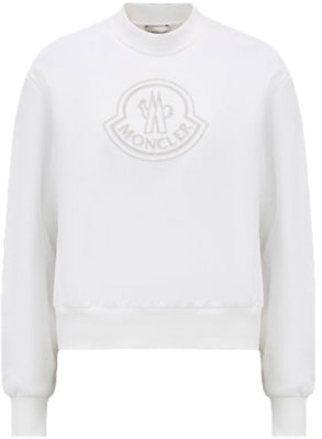(W) モンクレール FW22 ホワイト 刺繍ロゴ クルーネック プルオーバー スウェットシャツ H20938G00028809KX001 Buy (W) モンクレール FW22 ホワイト 刺繍ロゴ クルーネック プルオーバー スウェットシャツ H20938G00028809KX001