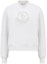 Order (W) モンクレール FW22 ホワイト 刺繍ロゴ クルーネック プルオーバー スウェットシャツ H20938G00028809KX001