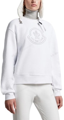 (W) モンクレール FW22 ホワイト 刺繍ロゴ クルーネック プルオーバー スウェットシャツ H20938G00028809KX001 Shop (W) モンクレール FW22 ホワイト 刺繍ロゴ クルーネック プルオーバー スウェットシャツ H20938G00028809KX001