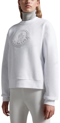 (W) モンクレール FW22 ホワイト 刺繍ロゴ クルーネック プルオーバー スウェットシャツ H20938G00028809KX001 Details for (W) モンクレール FW22 ホワイト 刺繍ロゴ クルーネック プルオーバー スウェットシャツ H20938G00028809KX001