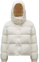 (Women) Moncler FW22 White Hooded High-Neck Short Down Jacket Winter Warm Coat 0931A00146596C3032 (Women) Moncler FW22 White Hooded High-Neck Short Down Jacket Winter Warm Coat 0931A00146596C3032