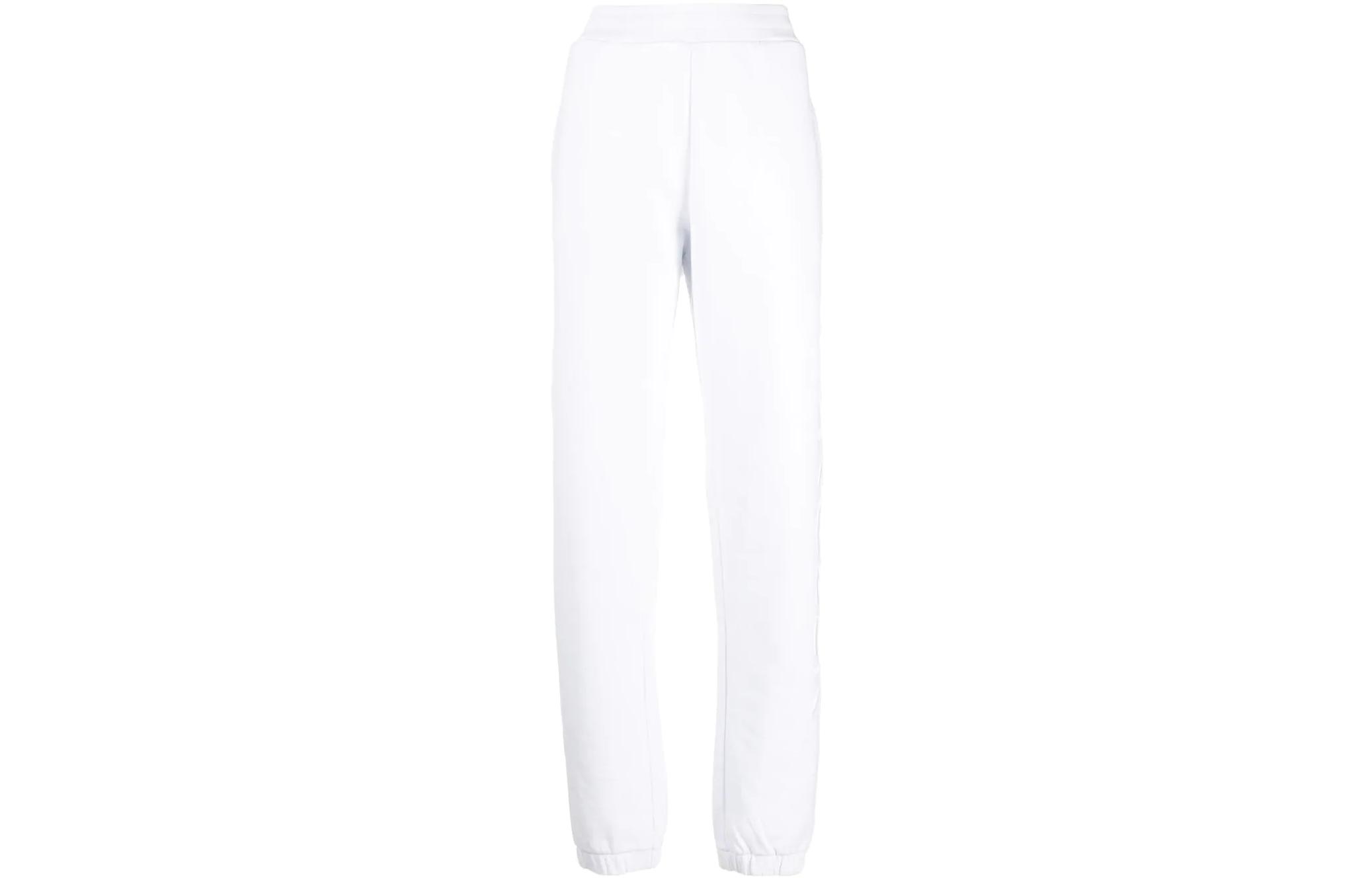 Order (Women) Moncler FW22  White Logo Embossed Jogger Knit Sweatpants. H20938H0001480451