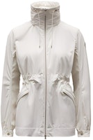 (Women) Moncler FW22 White Short Trench Coat with Detachable Hood. H10931A0008254543050 (Women) Moncler FW22 White Short Trench Coat with Detachable Hood. H10931A0008254543050