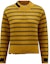 Buy (W) Moncler FW22 Suéter Amarillo Cuello Redondo con Puños a Rayas Color Block. H20939C00003M1115110